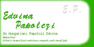 edvina papolczi business card